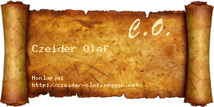 Czeider Olaf névjegykártya